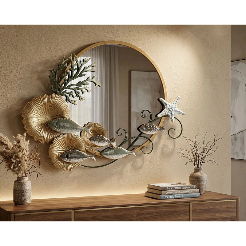 Specchio D Muro Fish cm 88,9x7,6x65,4