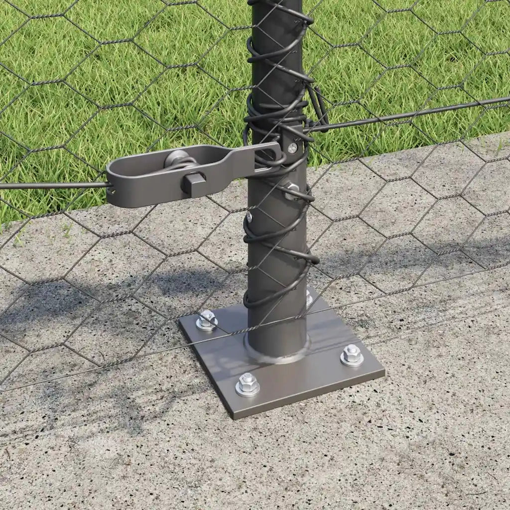 Palo della recinzione Grigio 10 x 0,4 m (rete da 36 mm)