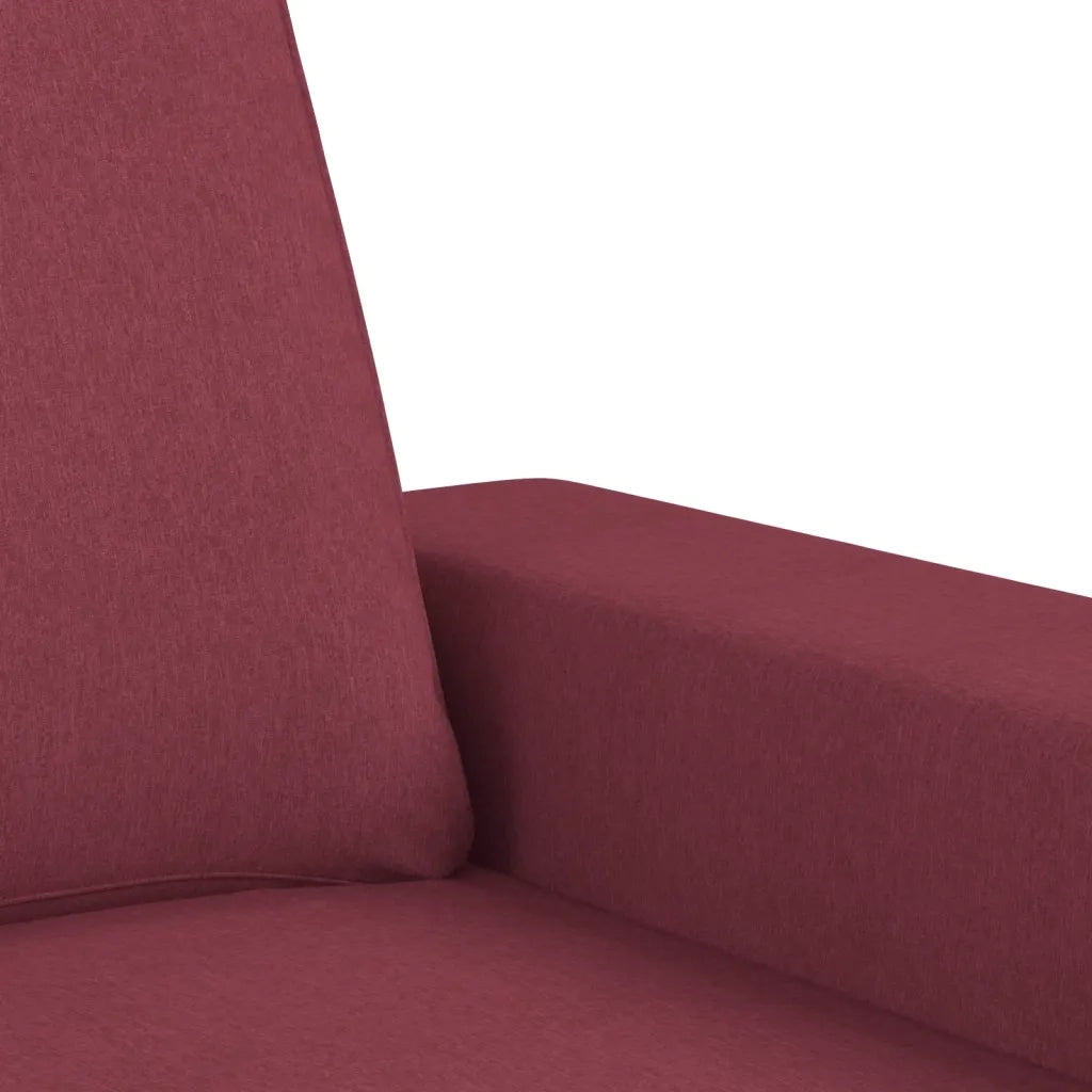 Set di Divani 3 pz Rosso Vino in Tessuto 3201912