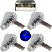 Lampada di Emergenza USB - 4 Unità - Adatta per Auto e Powerbank - Blu