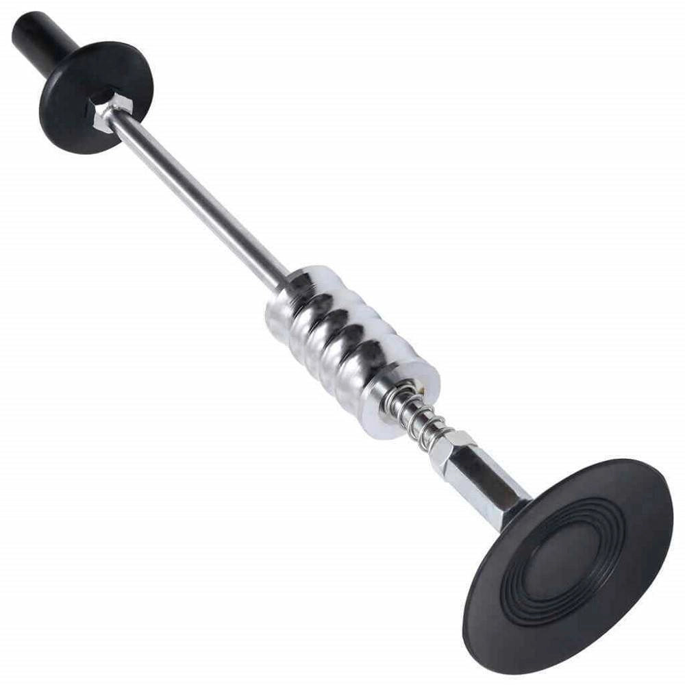 Trade Shop - Martello Scorrevole Con Ventosa Molla A Pressione 59 Cm In Acciaio Al Carbonio -