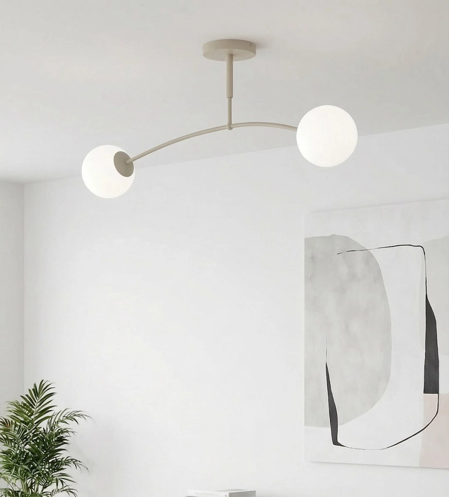 Lampada da soffitto PREGOS 2xE14 beige bianca Emibig