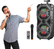 Karaoke-luidspreker Bluetooth senza fili con microfono e illuminazione LED - Perfetto per feste e eventi