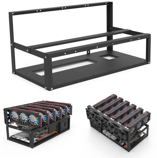 Sistema di supporto per schede grafiche, facile da installare, progettato per essere sovrapposto, costruito in acciaio inossidabile, con progetto di dissipazione del calore, struttura robusta, protezione per la scheda video, sistema di mining.