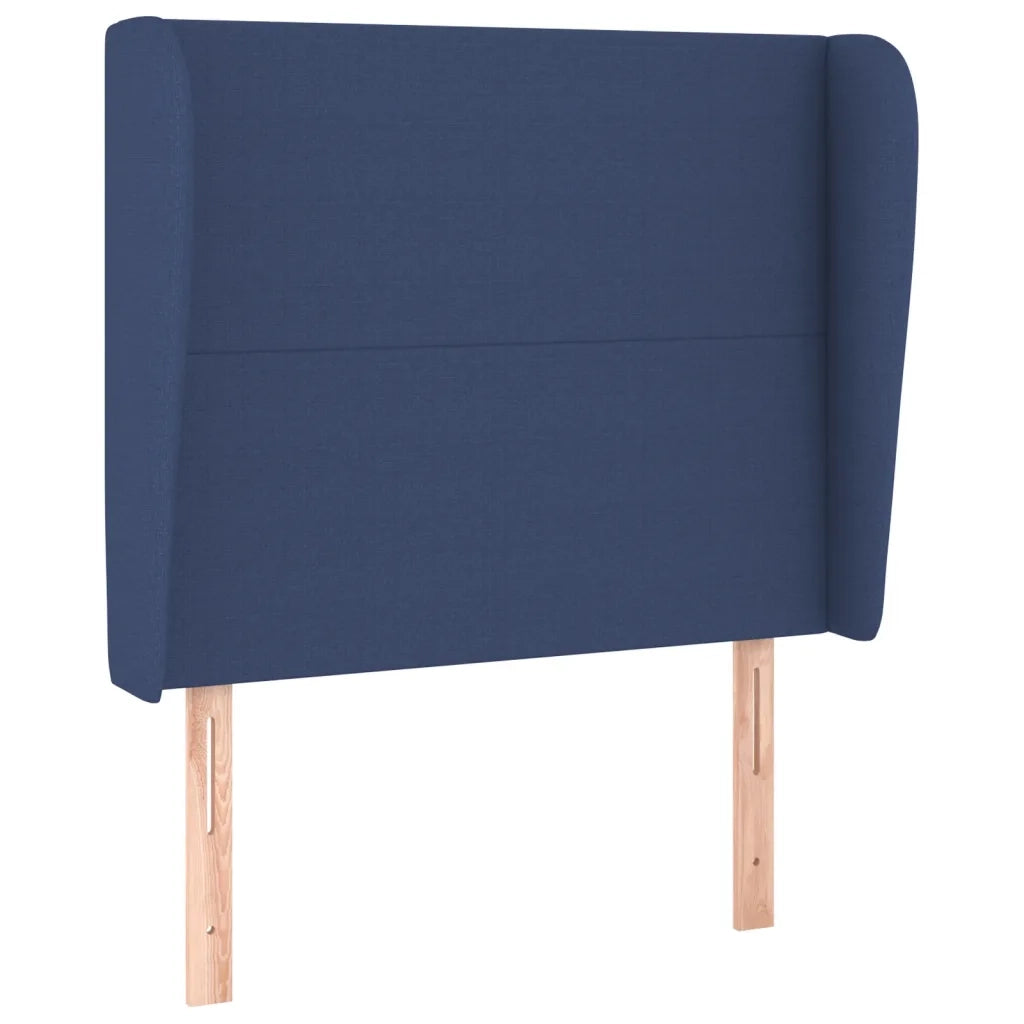 Testiera | Testata ad Orecchio Blu 93x23x118/128 cm in Tessuto