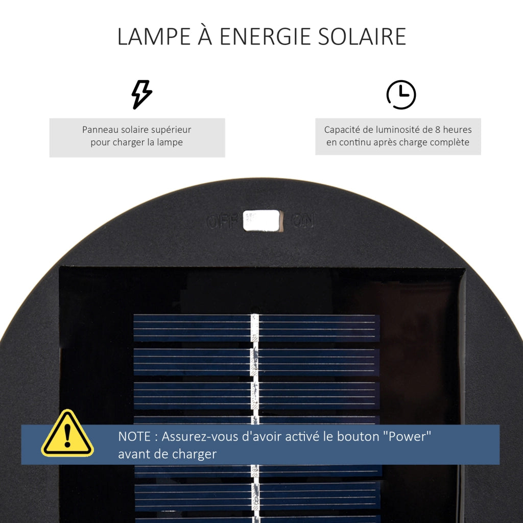 Lampada da giardino ¨C Minimal ¨C nero, resina, ? 21,5 x 61 cm