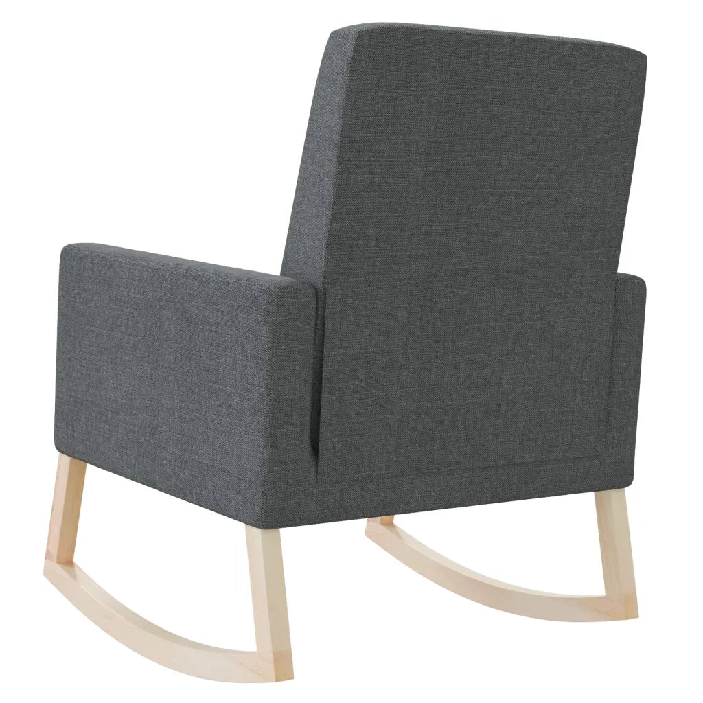 Sedia a Dondolo Grigio Scuro in Tessuto CFW8167496