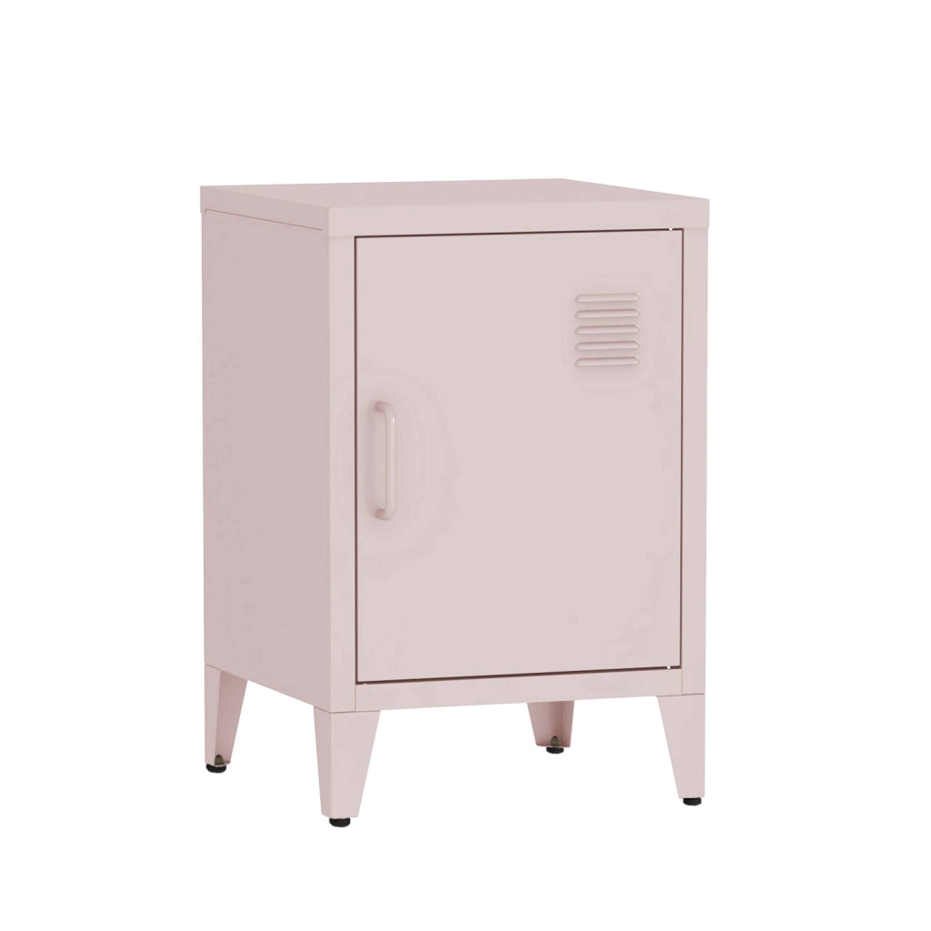 Comodino industriale, 1 anta, rosa