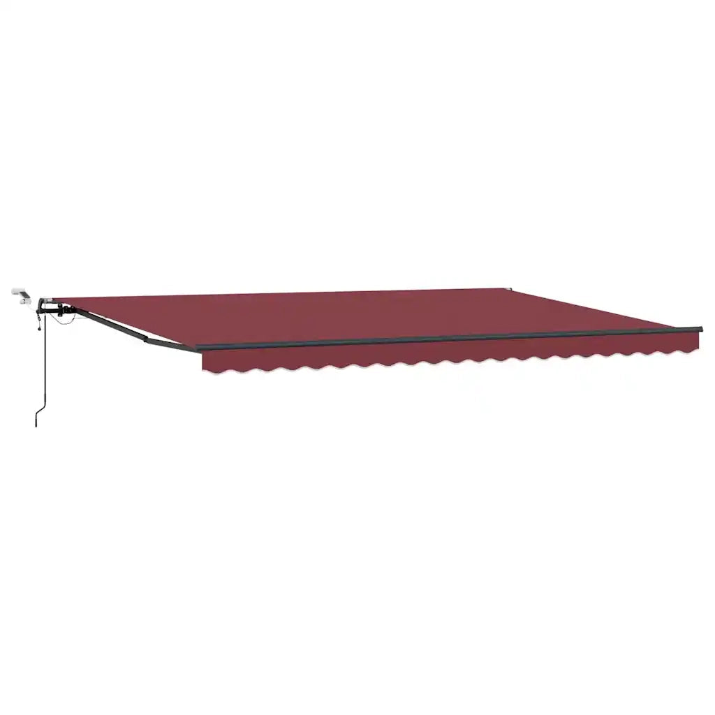 Tenda da Sole Retrattile Automatica con LED Bordò 500x300 cm 3310197