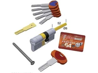 CILINDRO EUROPEO SAGOMATO EVOK64 TOP PER POMOLO- - mm.31x81 (363BQCS3181115) - 1 pezzi SECUREMME