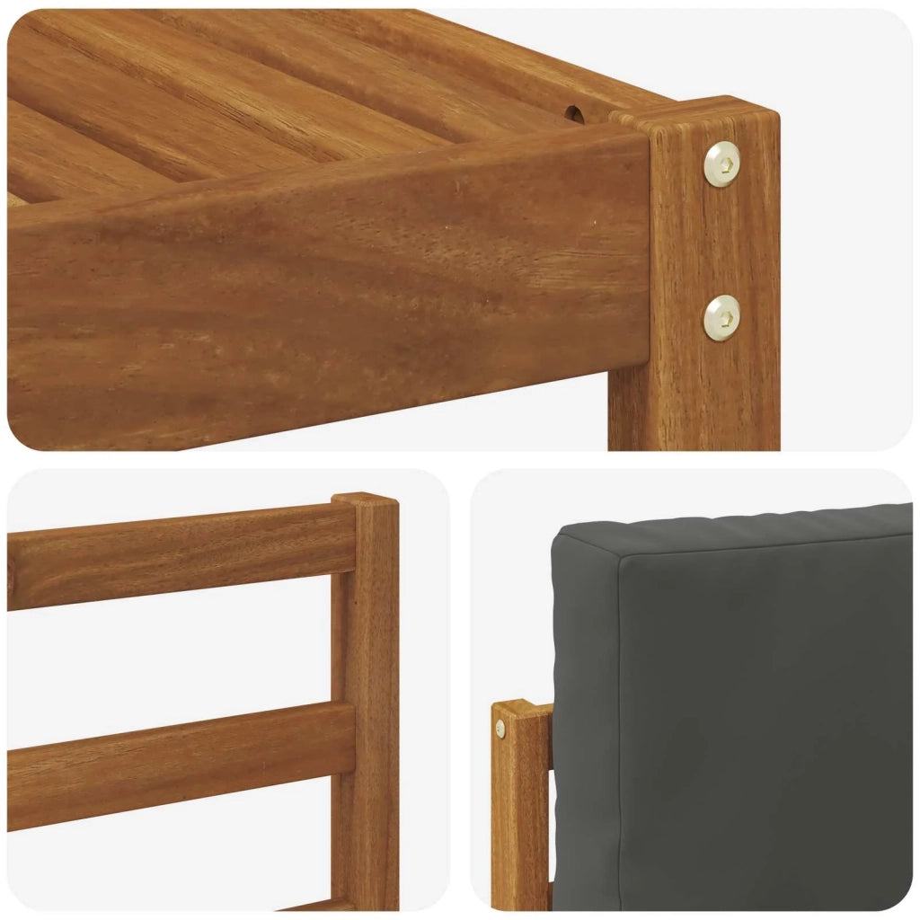 Set di divani da esterno con cuscino 8 pcs Naturale e Antracite 3366135