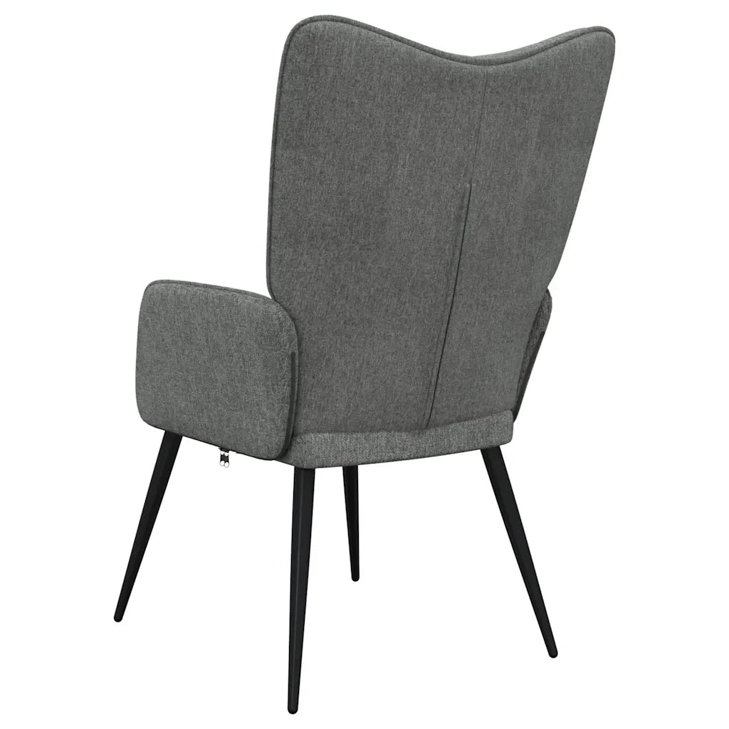 Poltrona | Sedia Relax Grigio Scuro in Tessuto