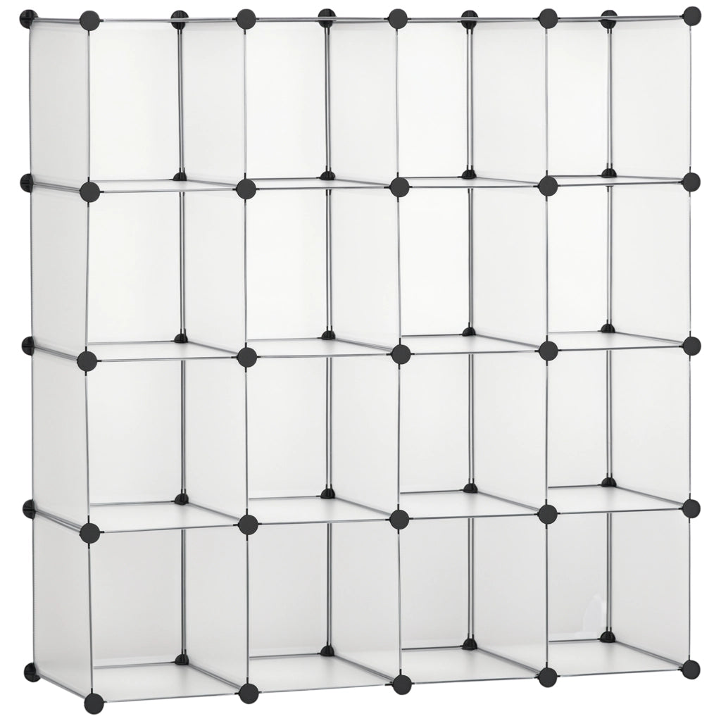 Scaffale Modulare 16 Cubi ¨C Xylo ¨C Nero e Bianco