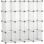Scaffale Modulare 16 Cubi ¨C Xylo ¨C Nero e Bianco