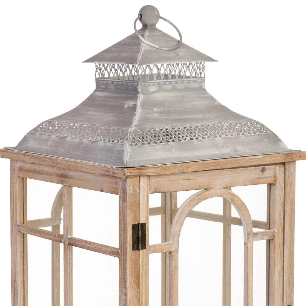 Lanterna in legno 30x30x73h cm