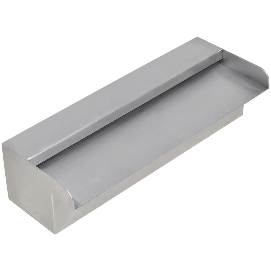 Fontana a Cascata per Giardino-Fontane  Giardino Rettangolare Acciaio Inox 30 cm