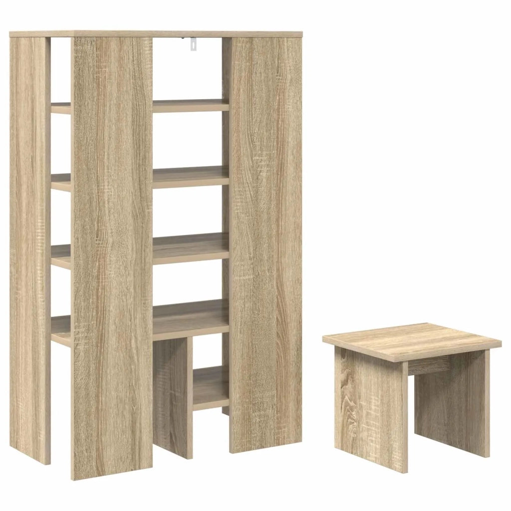 Mobile per scarpe 2 pcs Rovere Sonoma Legno multistrato 8000382