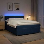 Letto box spring con materasso Blu 140 x 200 cm Tessuto 3452952