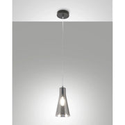 Sospensione Dafne Fume 1 Luce Fabas Design Collezione DAFNE Alta Qualità 200 Cm