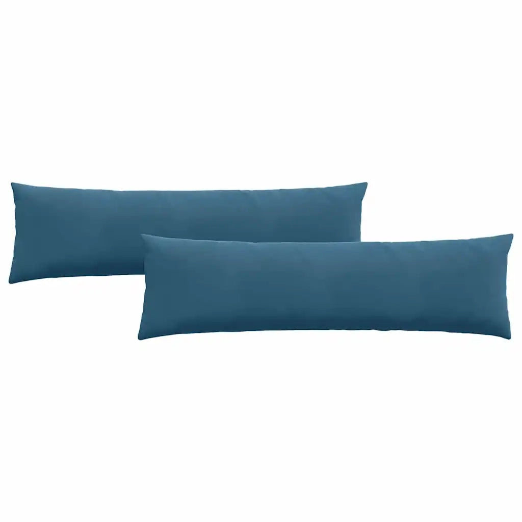 Cuscini da Divano 2 pz-Set di 2 Cuscini per Sofa Blu 145 x 40 cm Tessuto in Cords 496347