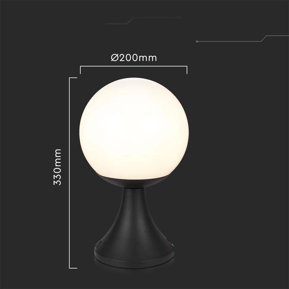 Lampada da esterno a piantana sfera bianca V-TAC E27