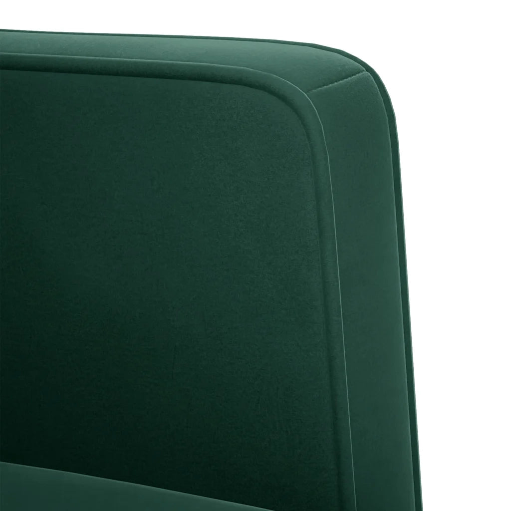 Divano Divanetto-Sofa Verde Scuro 111 cm in Velluto