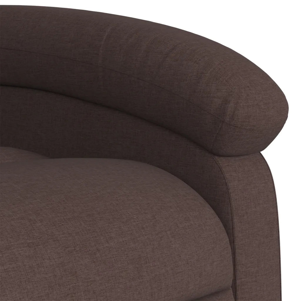 Poltrona | Sedia Relax Reclinabile Marrone Scuro in Tessuto