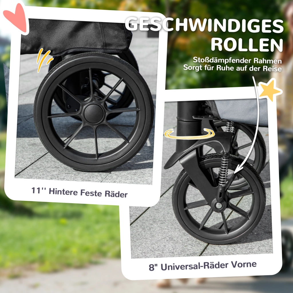 Carrello per Cani Pieghevole ¨C Minimal ¨C Grigio