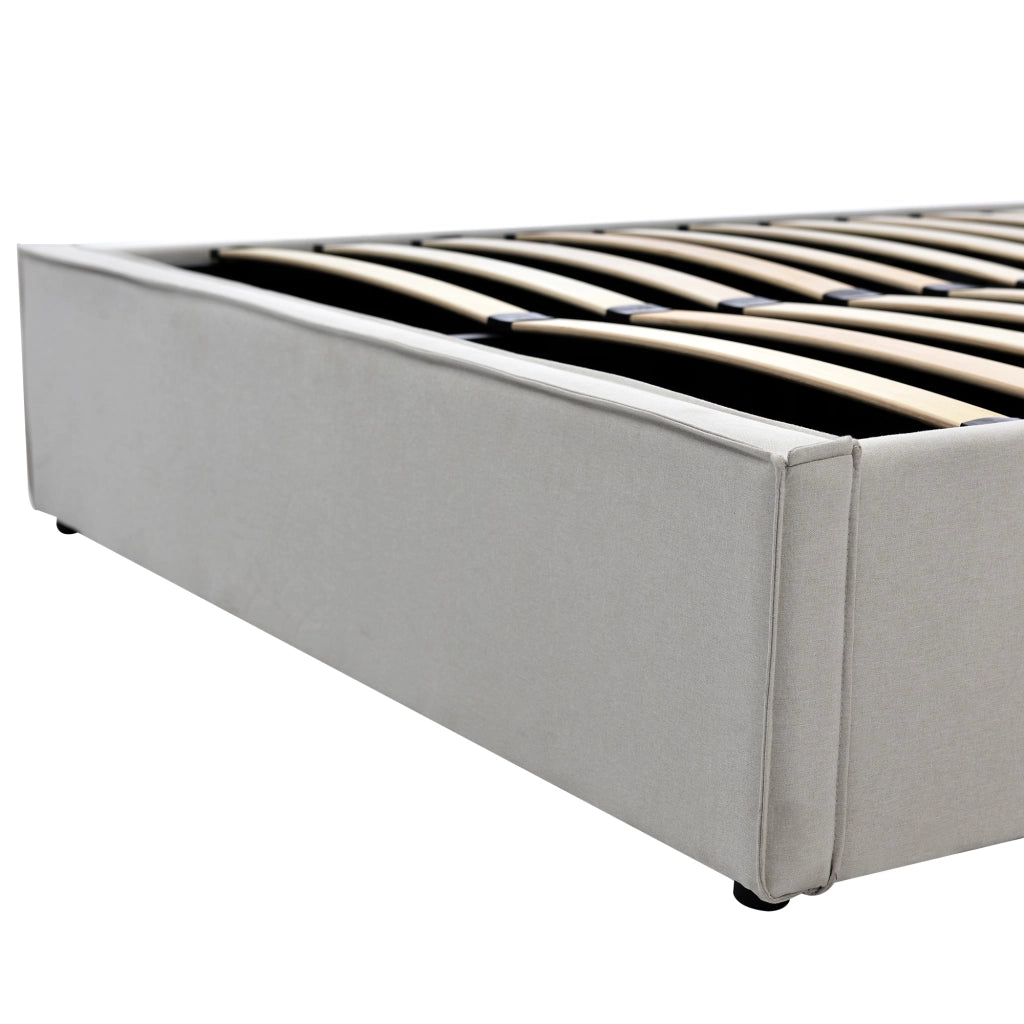 LETTO Contenitore 160x200 cm in cotone Grigio Chiaro