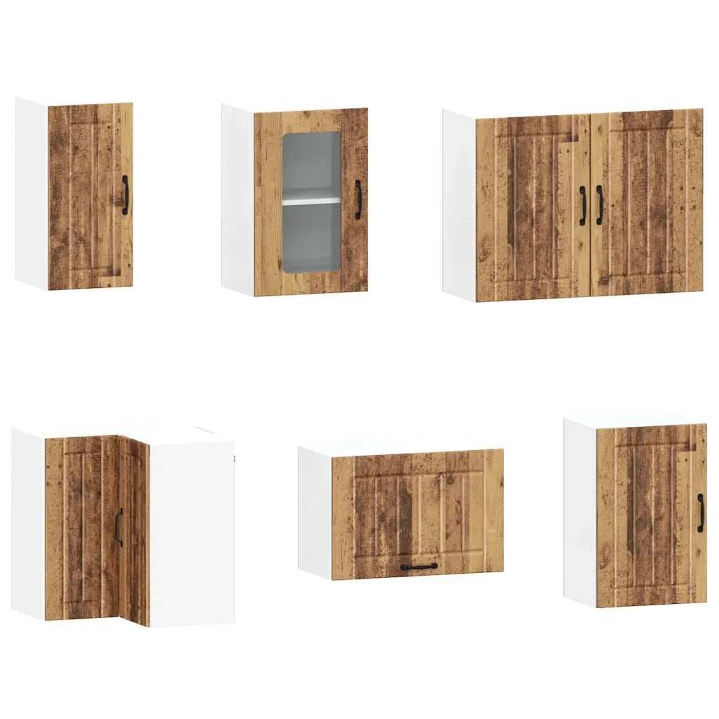 Set Mobili da Cucina 11 pz Kalmar Legno Vecchio in Truciolato 3314949