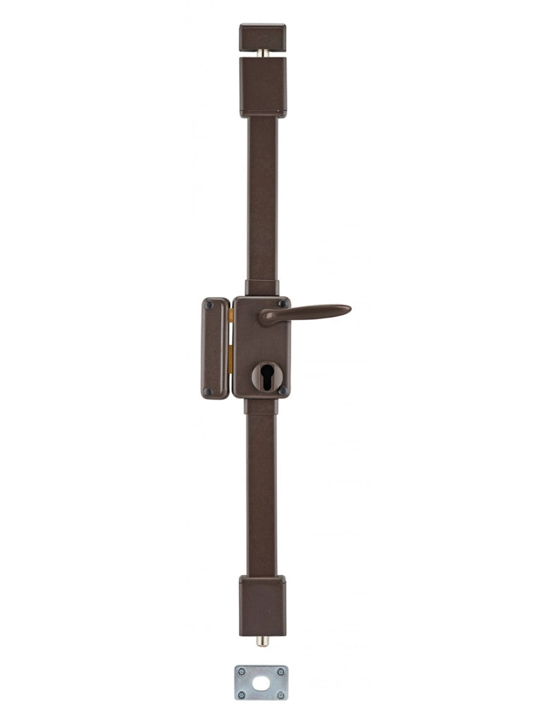Cassa serratura BELUGA CP marrone con quadro maniglia 75 x 130 mm, sinistra – THIRARD