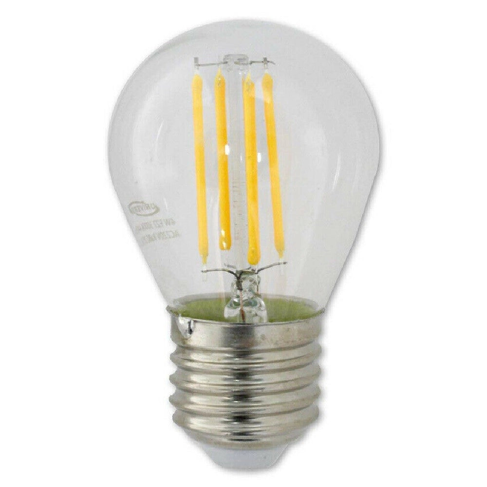 Trade Shop - Lampadina Led G45 A Filamento E27 Sfera Luce Fredda Naturale Calda 4 W G45a-t - -bianco Caldo      -