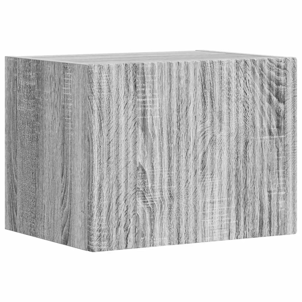 Set di Mobiletto da TV a Parete 4 pcs Grigio Sonoma