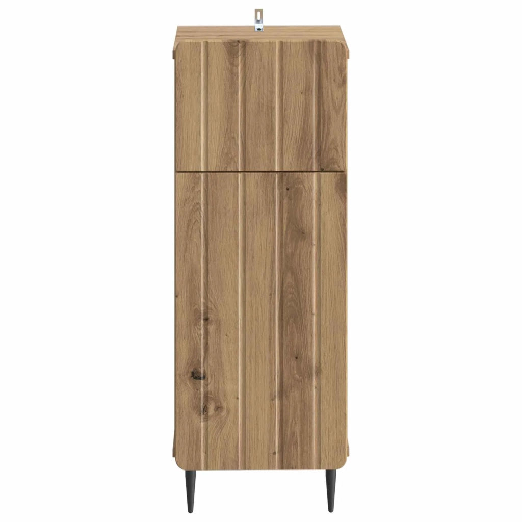 Mobiletto da Bagno ZWOLLE Rovere Artigianale 30 x 31 x 79,5 cm 896394