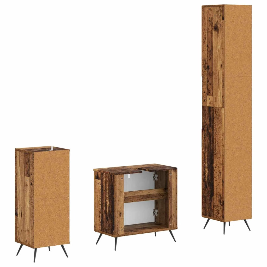 Set di armadietti da bagno in 3 pezzi BREDA 3417889