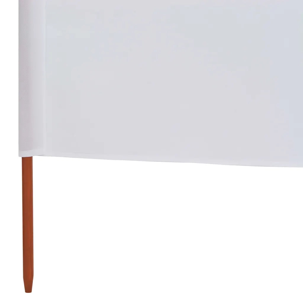 Paravento a 9 Pannelli in Tessuto 1200x120 cm Bianco Sabbia CFW2546239