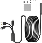 Camera di Inspezione 3-in-1 - Endoscoop - Sonda Flessibile - Cavo di 5 Metri - 200 Pixel - Compatibile con iOS/Android - Endoscoop