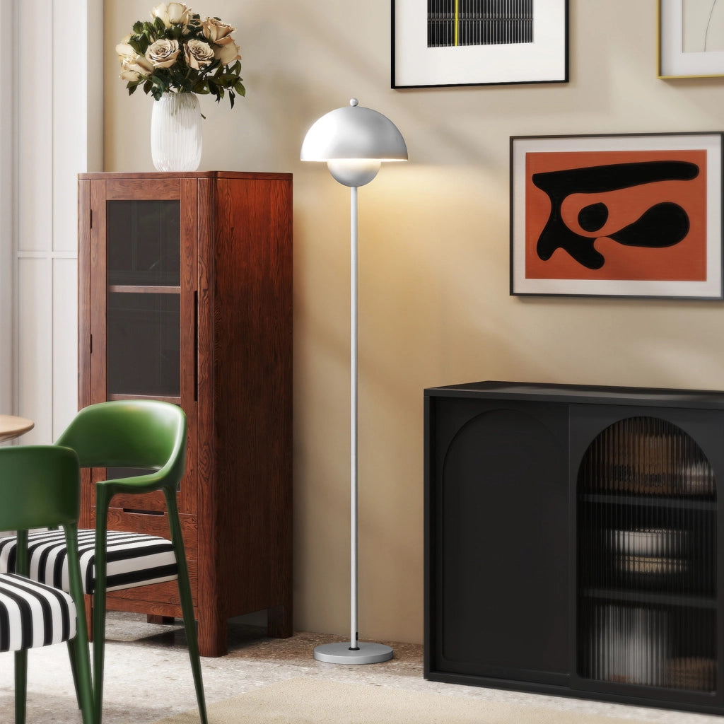 Lampada da Terra Moderna per Salotto ¨C Minimal ¨C Grigio ?30x155 cm