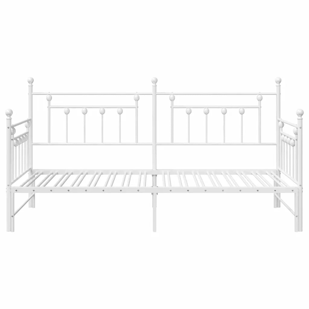Struttura per letto di giorno Bianco 100 x 190 cm Acciaio 42002681