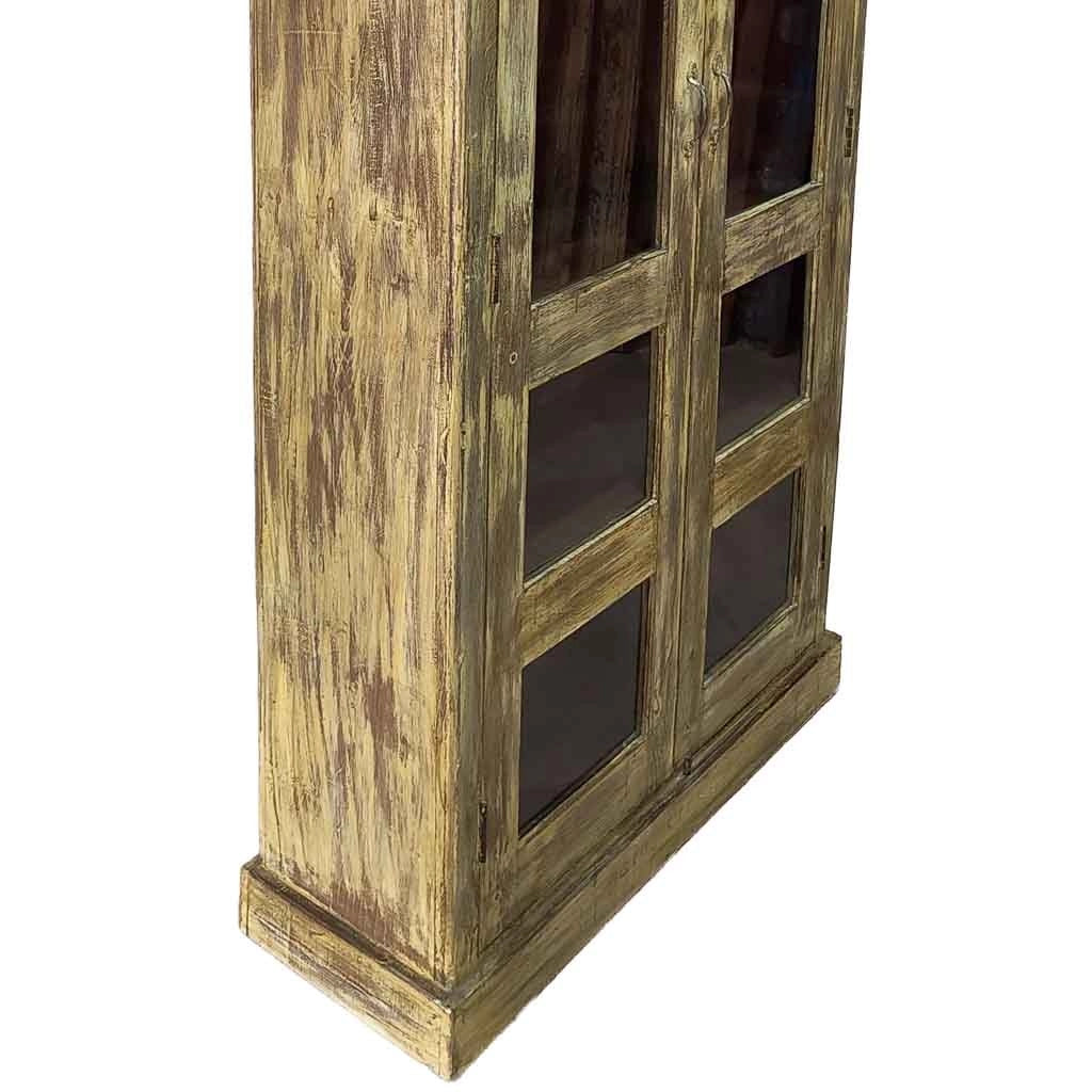 Vetrina artigianale in legno 100-110x40-45x170-180h cm