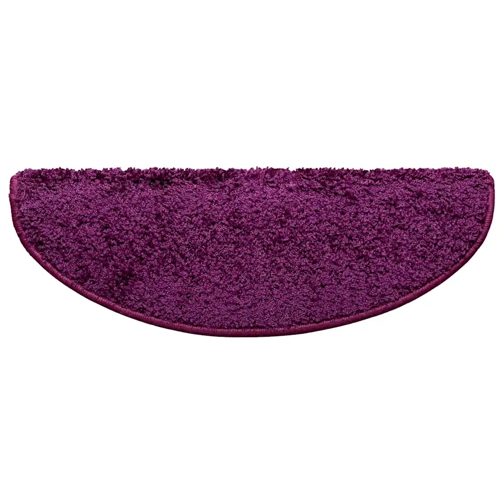 Tappetini per scale 15 pz 65x21x4 cm Viola Semicircolari Grandi 133905