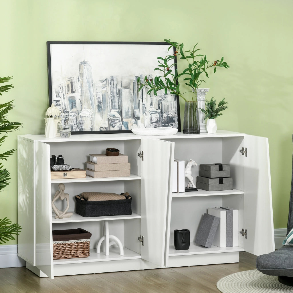 Mobiletto Multiuso 5 Livelli ¨C Zephmum ¨C Bianco 150x40x88 cm