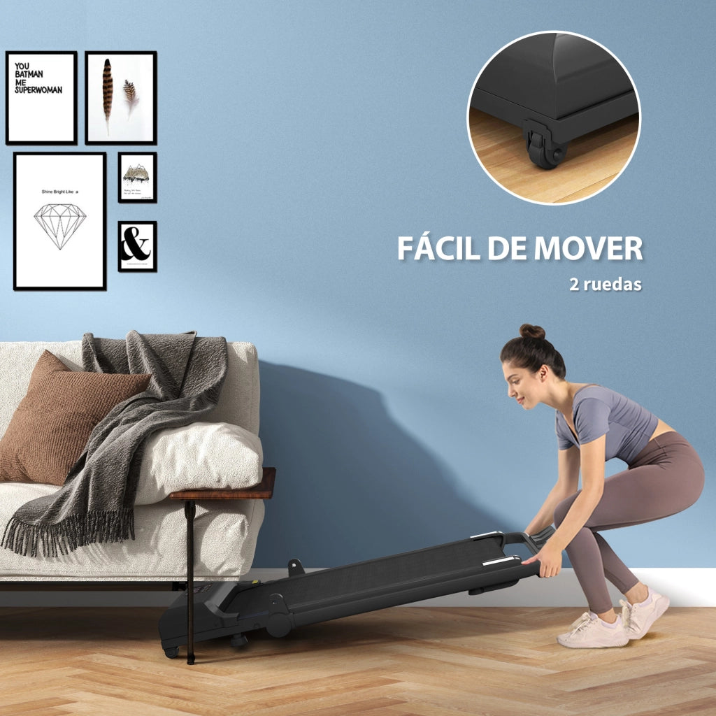 Tapis Roulant Pieghevole 2,5 HP ¨C Minimal ¨C Nero, LED, Telecomando, 10 km/h
