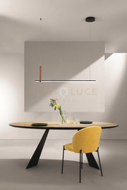 SOSPENSIONE REGOLI ORIZZONTALE NERO L.110CM 3000K 1224LM 20W DIMMERABILE