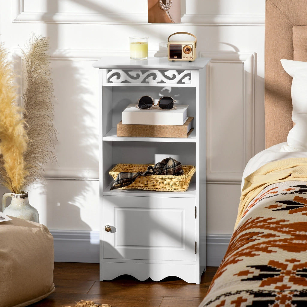 Mobile da bagno ¨C zephmum ¨C MDF bianco 40x23x80 cm