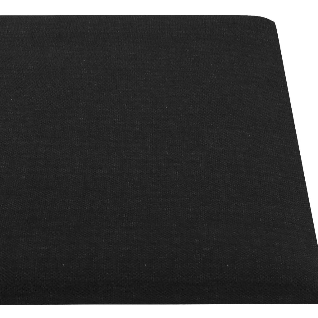 Testiera | Testata da Parete 12 pcs Nero 90 x 15 cm Tessuto