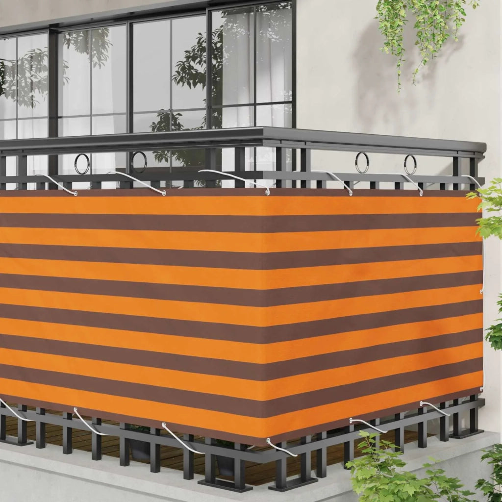 Schermo da balcone Arancione e Marrone 100 x 400 cm 42030660
