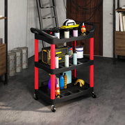 CARRELLO DA OFFICINA 83x43x97 cm Nero in plastica