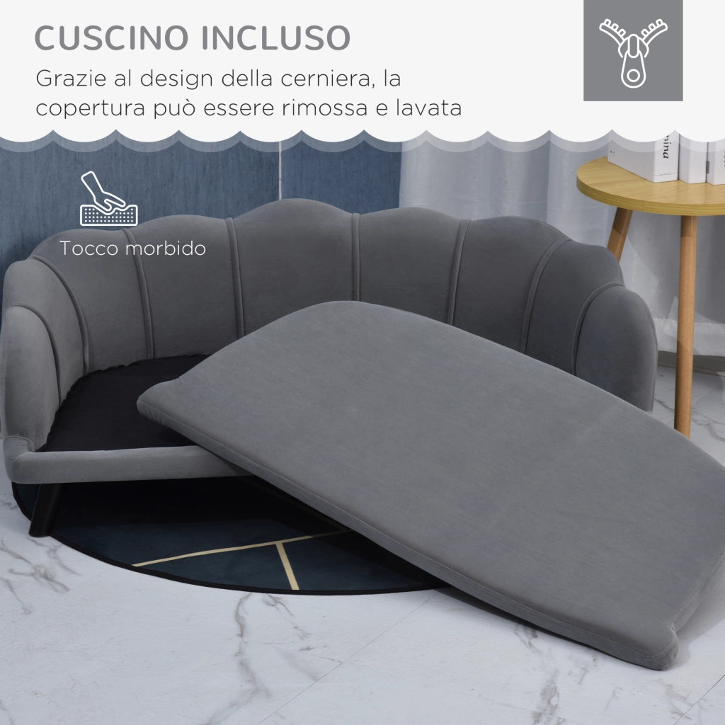 Divano per Cani Medio-Grande Copridivano Sfoderabile ¨C zephmum ¨C Grigio