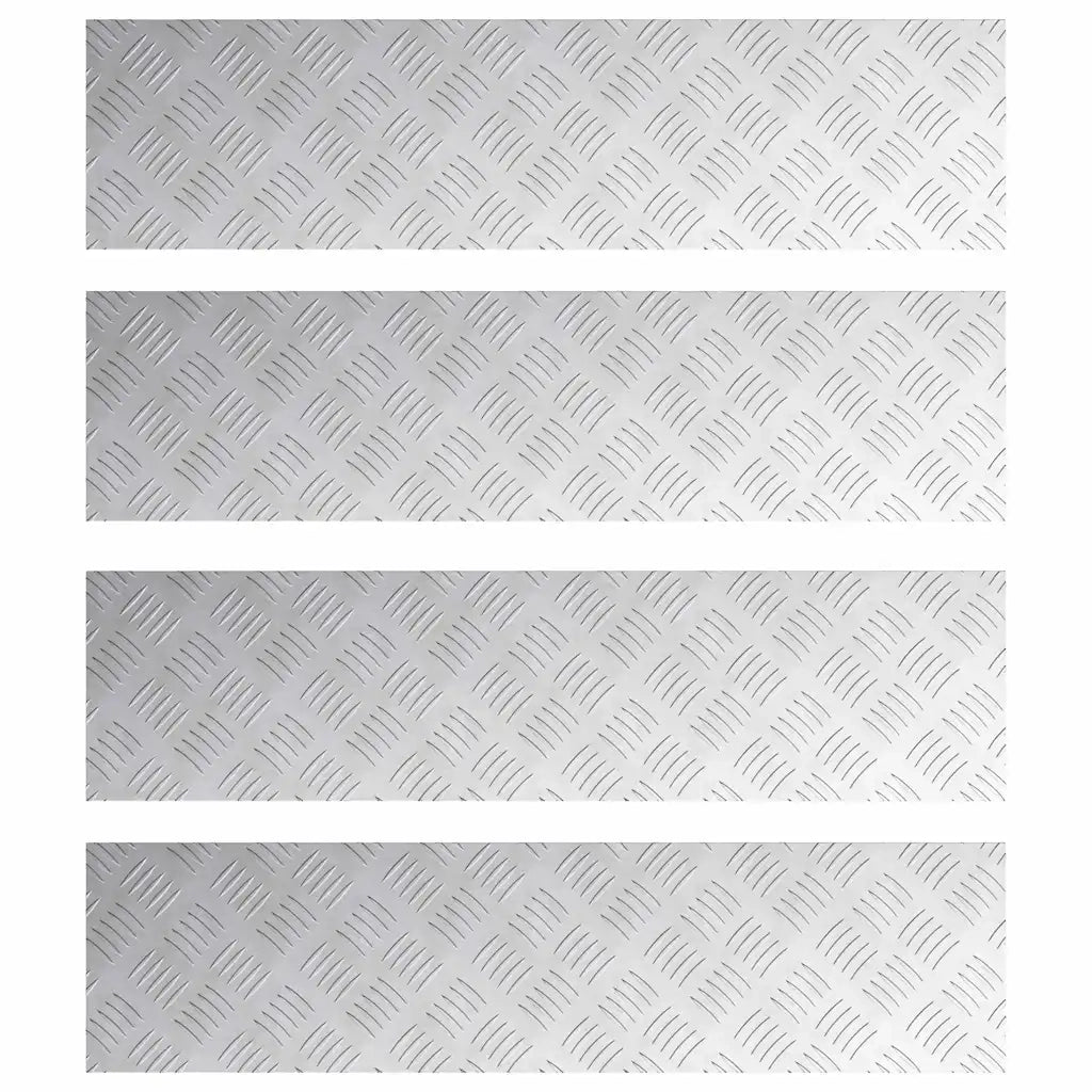 Gradini per Scale 4 pcs Argento 80 x 20 cm Alluminio 4104262